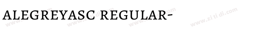 alegreyasc regular字体转换